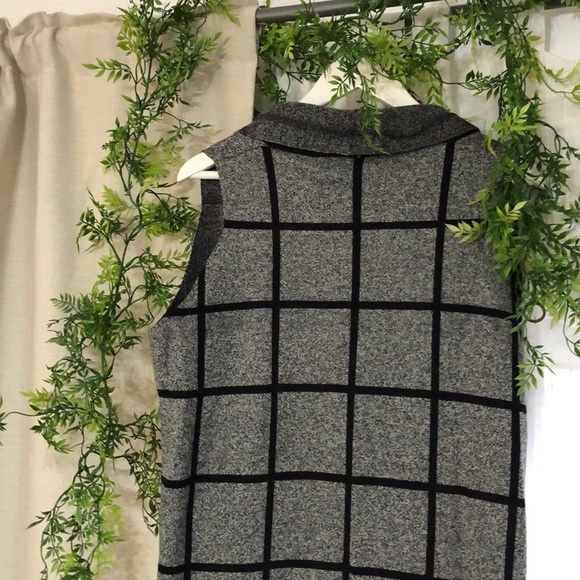 Grey and black grid tunic vest - Picture 3 of 3